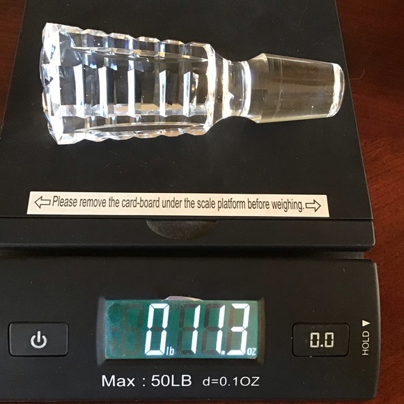 Heavy Cut Clear Crystal Bottle Stopper - Picture 8 of 8